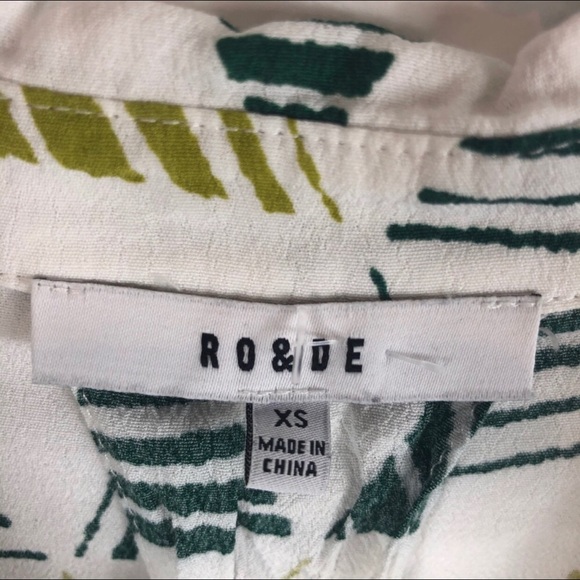 Ro&De Geometric Print Button Up Tunic Size XS - Picture 5 of 11